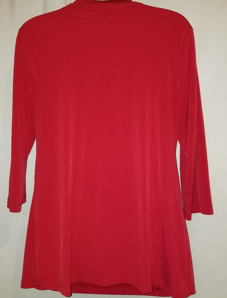 Red Cowl Neck Top - Picture 2 of 3